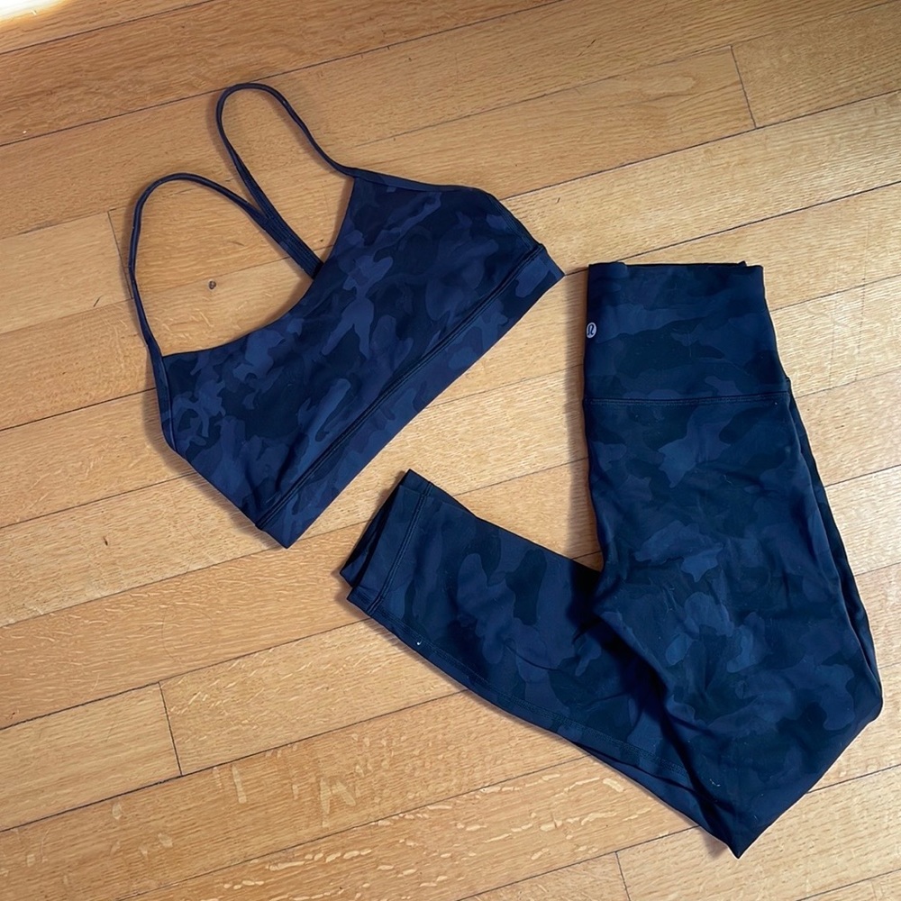 Lululemon wunder high waist, tight, leggings camo